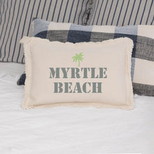 Load image into Gallery viewer, Personalized Palm Tree Two Line Text Lumbar Pillow
