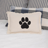 Personalized Paw Print Lumbar Pillow