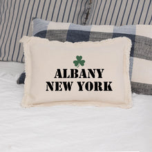 Load image into Gallery viewer, Personalized Shamrock Two Line Text Lumbar Pillow
