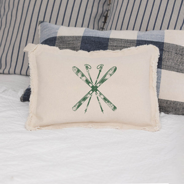 Personalized Skis Lumbar Pillow