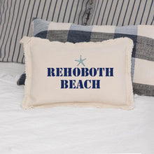 Load image into Gallery viewer, Personalized Starfish Two Line Text Lumbar Pillow

