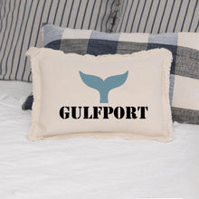 Load image into Gallery viewer, Personalized Whale Tail One Line Text Lumbar Pillow
