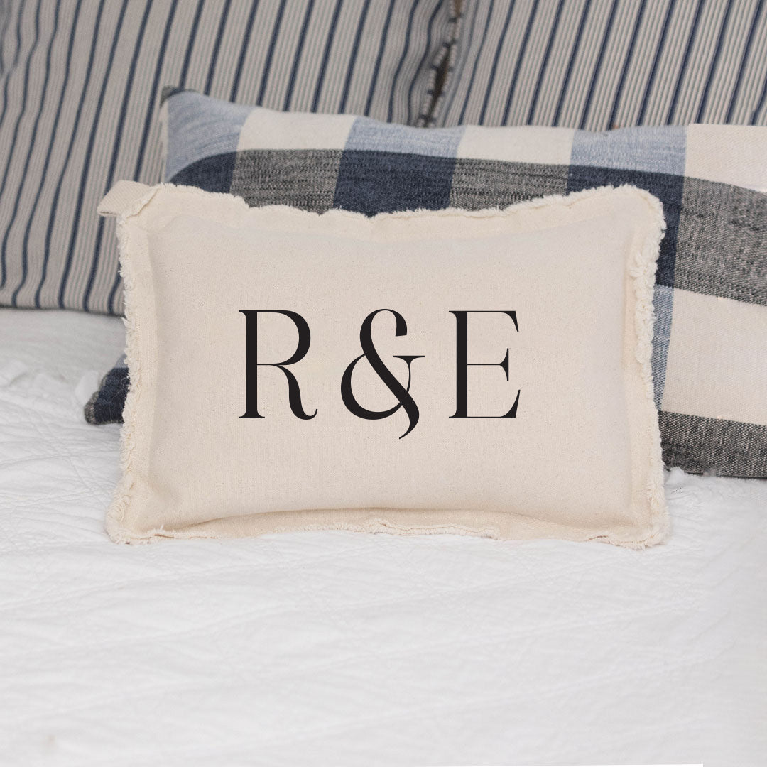 Initials Personalized Rectangle Pillow