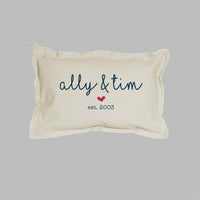 Wedding + Est Year Personalized Lumbar Pillow