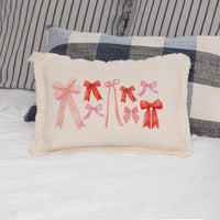 Watercolor Bows Lumbar Pillow