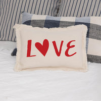 Valentine's Red Love Heart Lumbar Pillow