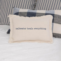 Saltwater Heals Everything Lumbar Pillow