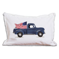 Flag Truck Lumbar Pillow