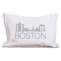 Line Art Skyline Lumbar Pillow