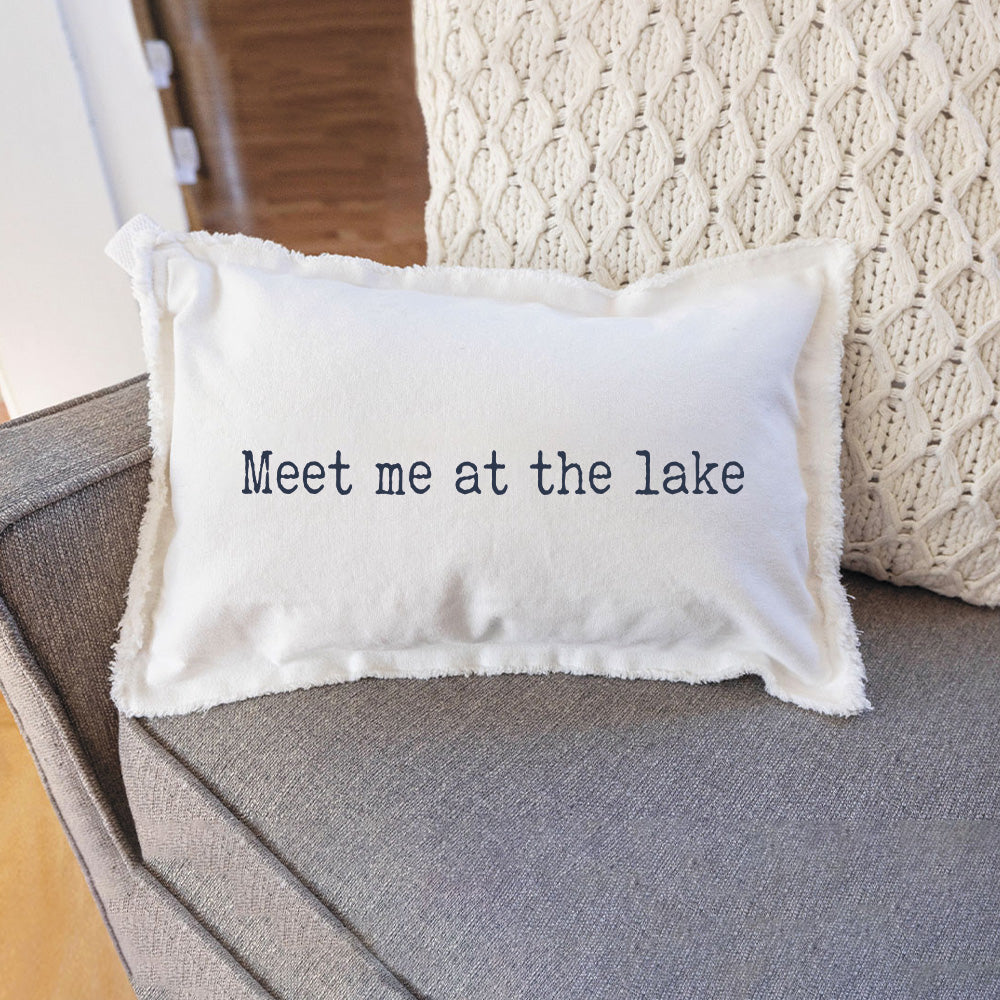 Meet Me at the Lake Lumbar Pillow