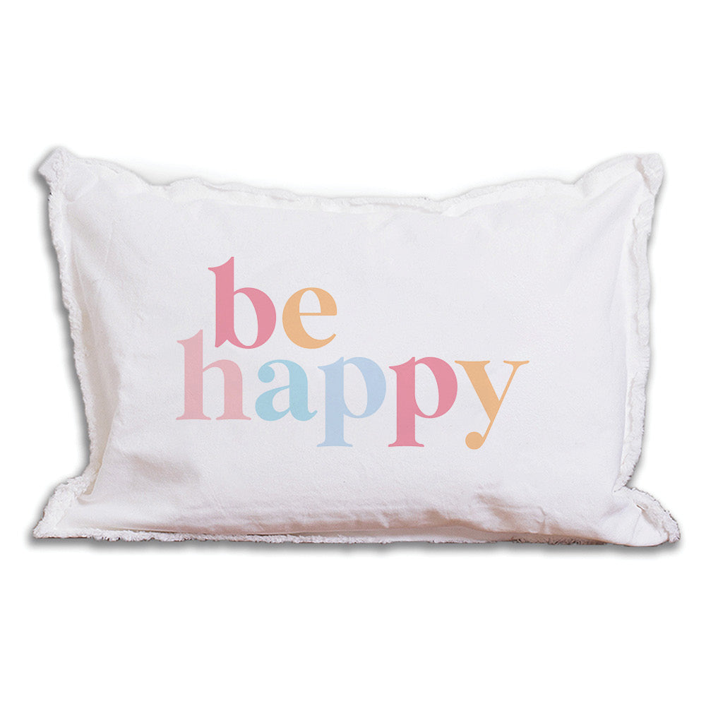 Be Happy Lumbar Pillow