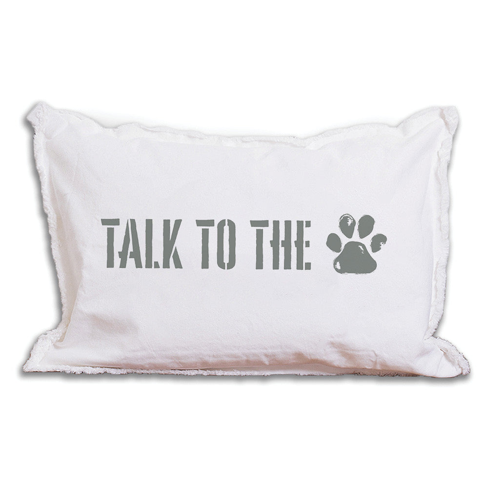 Talk to the Paw Lumbar Pillow