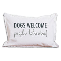 Dogs Welcome Lumbar Pillow