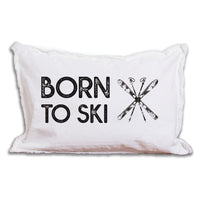 Born To Ski Lumbar Pillow