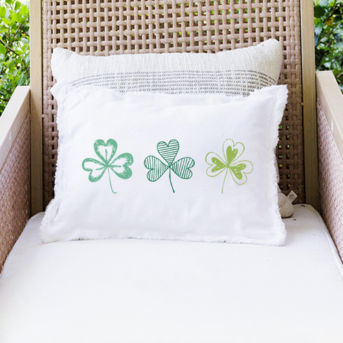 Repeating Shamrocks Lumbar Pillow