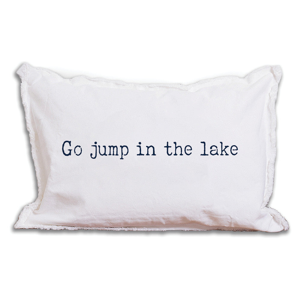 Go Jump in The Lake Lumbar Pillow