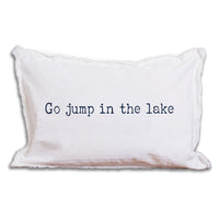 Go Jump in The Lake Lumbar Pillow