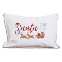 Santa Stop Here Lumbar Pillow