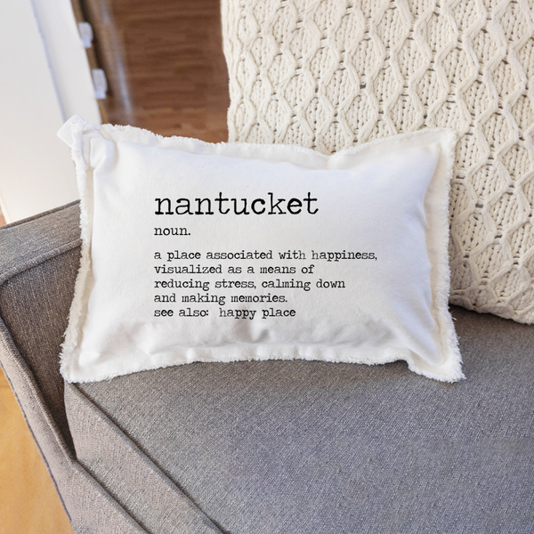 Happy Place Definition Personalized Lumbar Pillow