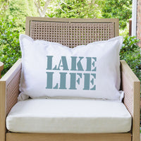 Your Word Two Lines Stencil Personalized Lumbar Pillow