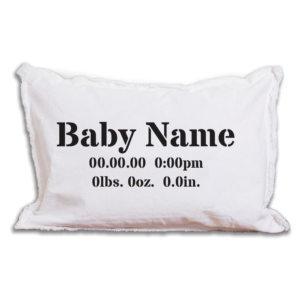 Birth Announcement Lumbar Pillow