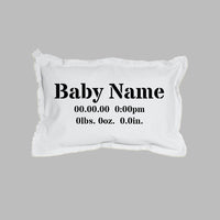 Birth Announcement Personalized Lumbar Pillow