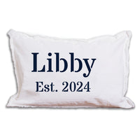 Personalized Word + Year Lumbar Pillow