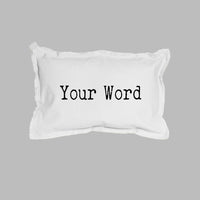 Your Word Typewriter Personalized Lumbar Pillow