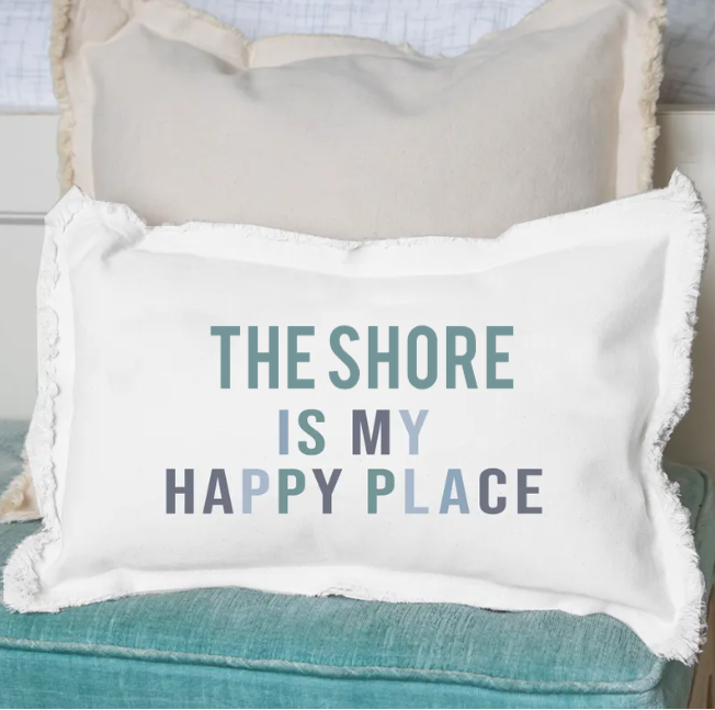 My Happy Place Personalized Lumbar Pillow