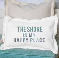 My Happy Place Personalized Lumbar Pillow