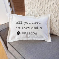 Personalized Love and a Dog Lumbar Pillow