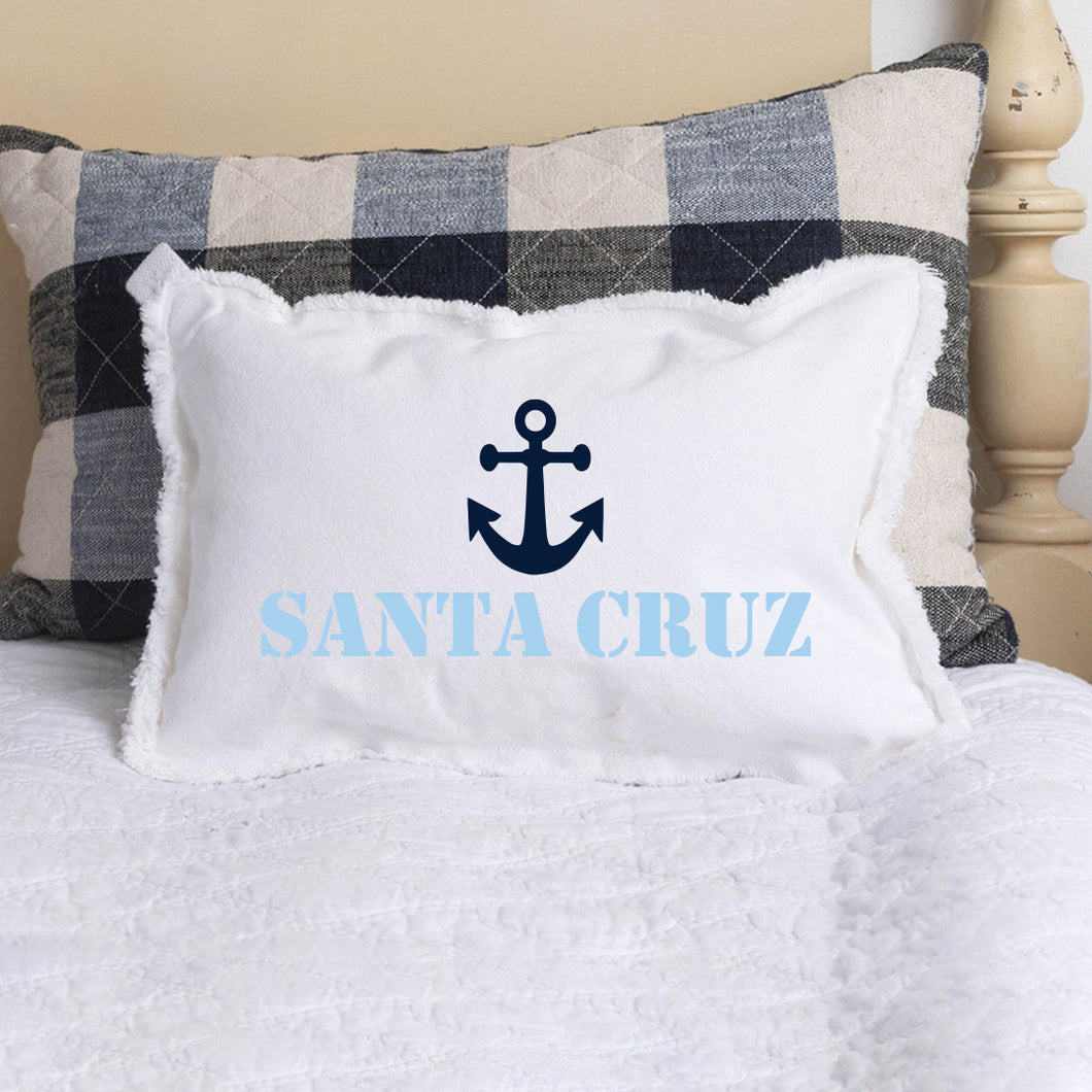 Personalized Anchor One Line Text Lumbar Pillow