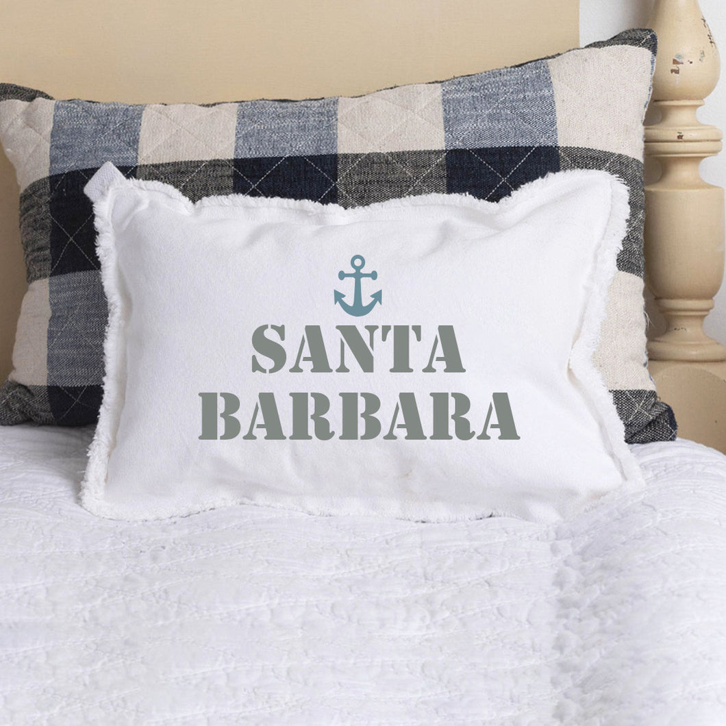 Personalized Anchor Two Line Text Lumbar Pillow