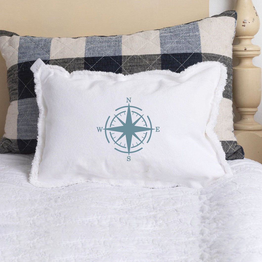 Personalized Compass Lumbar Pillow