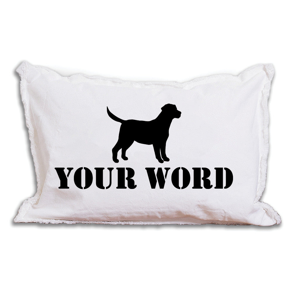 Dog One Line Text Personalized Lumbar Pillow