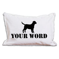 Dog One Line Text Personalized Lumbar Pillow