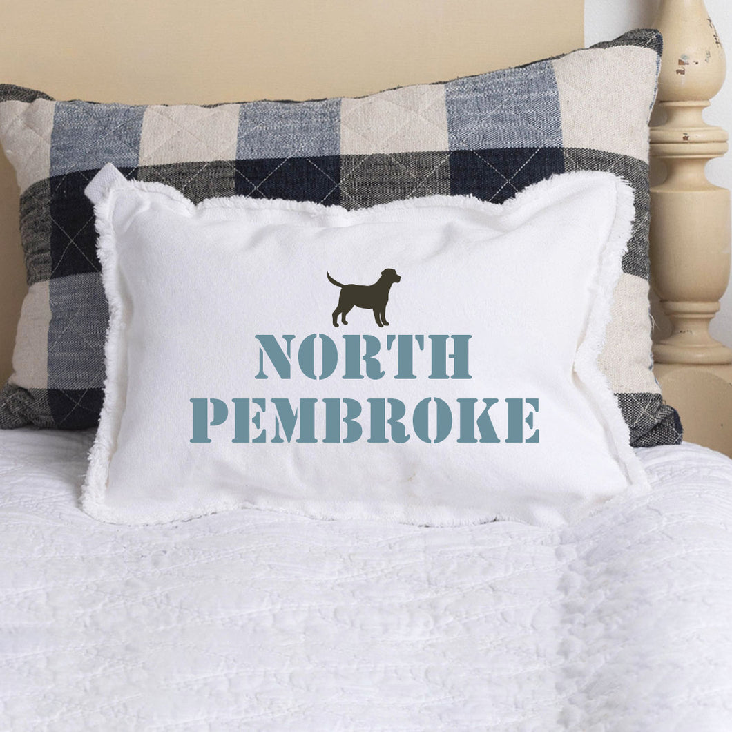 Personalized Dog Two Line Text Lumbar Pillow