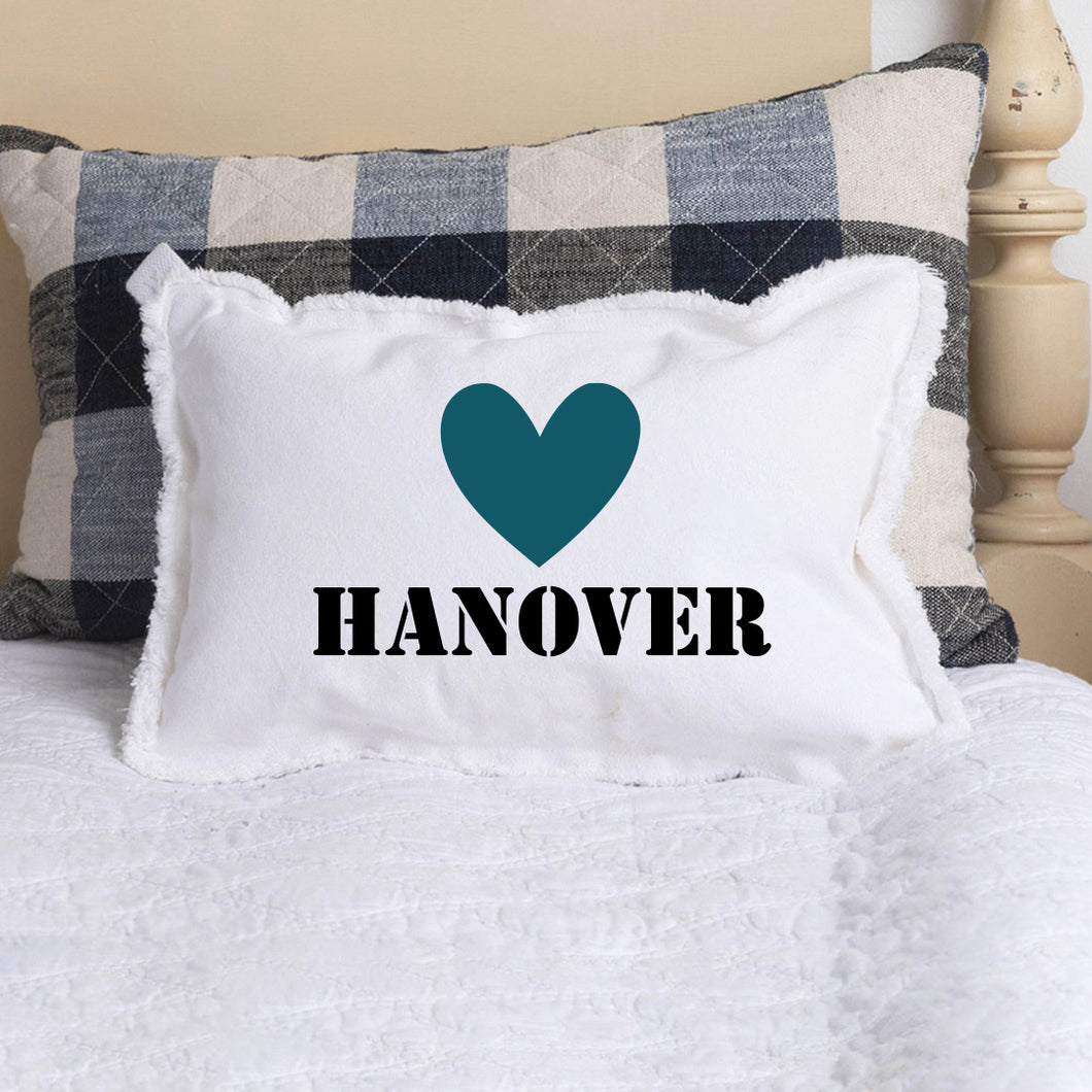 Personalized Heart One Line Text Lumbar Pillow