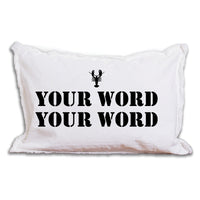 Lobster Two Line Text Personalized Lumbar Pillow