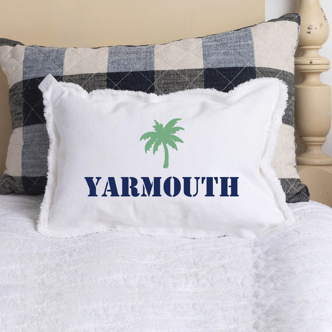 Personalized Palm Tree One Line Text Lumbar Pillow