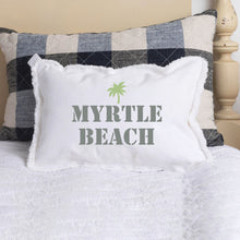 Load image into Gallery viewer, Personalized Palm Tree Two Line Text Lumbar Pillow
