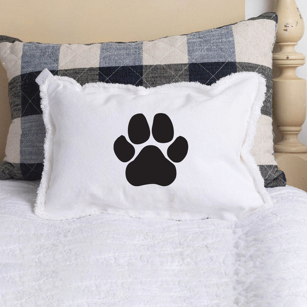 Paw Print Personalized Lumbar Pillow