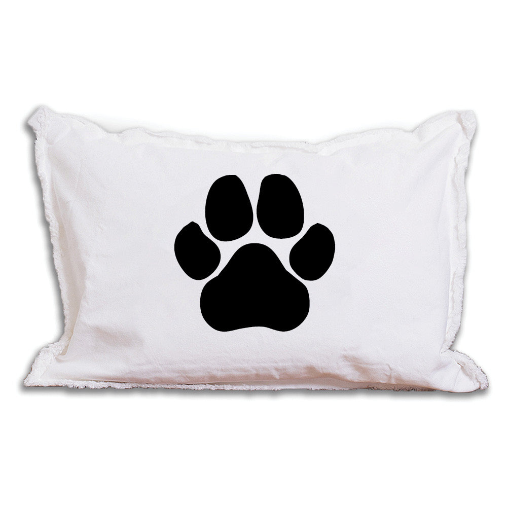 Paw Print Personalized Lumbar Pillow