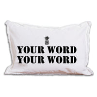 Pineapple Two Line Text Personalized Lumbar Pillow