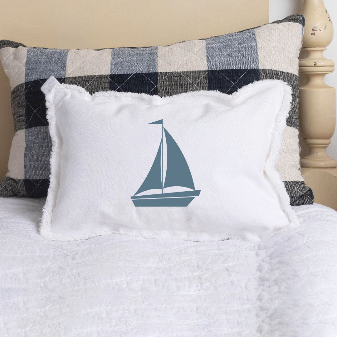 Personalized Sailboat Lumbar Pillow