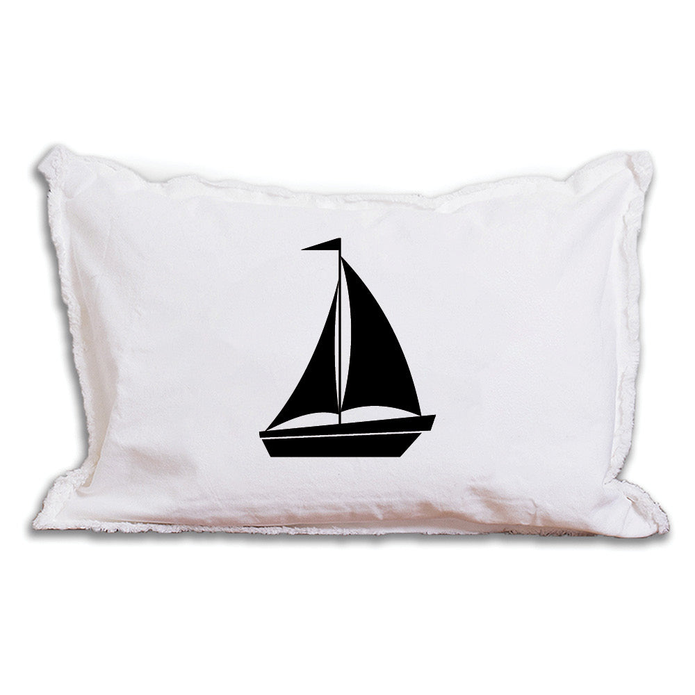 Sailboat Personalized Lumbar Pillow