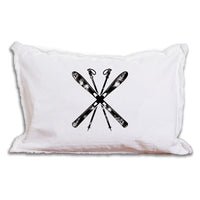 Skis Personalized Lumbar Pillow