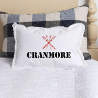 Personalized Skis One Line Text Lumbar Pillow