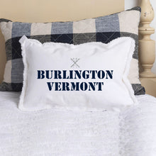 Load image into Gallery viewer, Personalized Skis Two Line Text Lumbar Pillow
