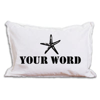 Starfish One Line Text Personalized Lumbar Pillow